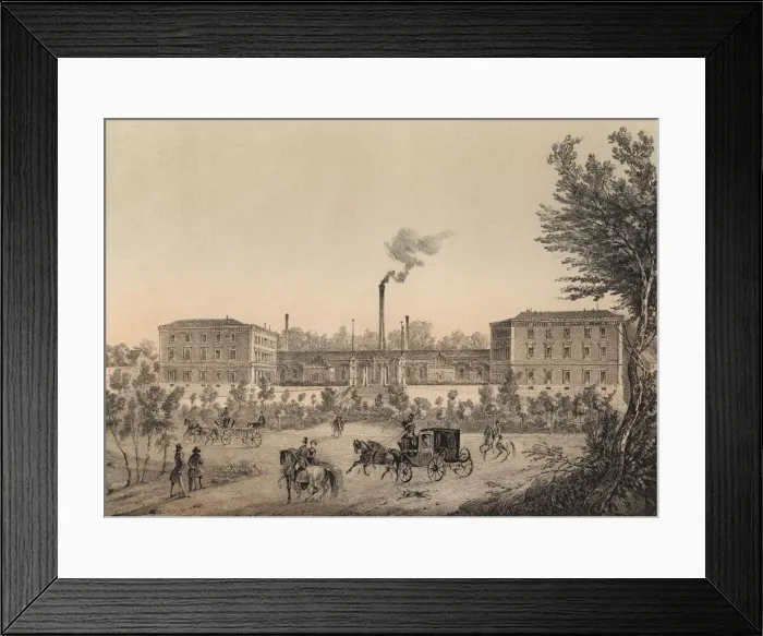 Framed Print : New Mint, Madrid, Colon square, engraving, 1870 Framed Print : New Mint, Madrid, Colon square, engraving, 1870