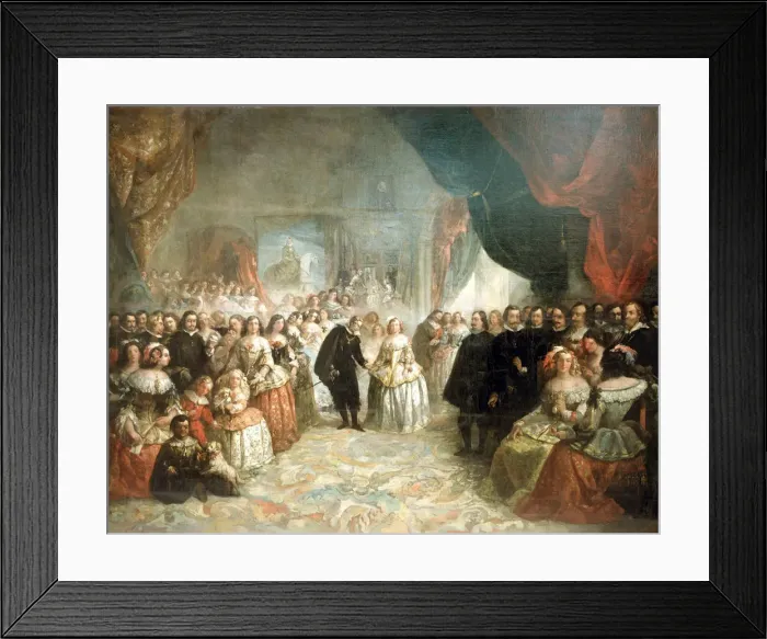 Framed Print : Philip IV, his court and the Meninas detail, oil by Eugenio Lucas, 1858 Framed Print : Philip IV, his court and the Meninas detail, oil by Eugenio Lucas, 1858