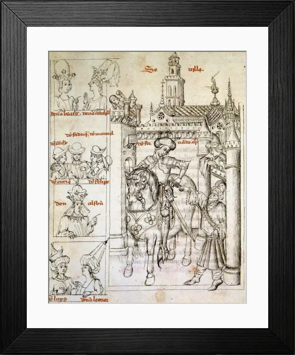 Framed Print : Taking Seville by Ferdinand III The Saint, illustration in the manuscript Geology Framed Print : Taking Seville by Ferdinand III The Saint, illustration in the manuscript Geology