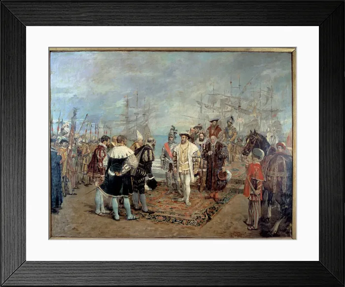 Framed Print : King Francis I of France arrives in Valencia Oil by Ignacio Pinazo Framed Print : King Francis I of France arrives in Valencia Oil by Ignacio Pinazo