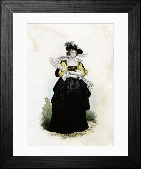 Framed Print : Helene Fourment, second wife of Rubens, engraving, 1870 Framed Print : Helene Fourment, second wife of Rubens, engraving, 1870