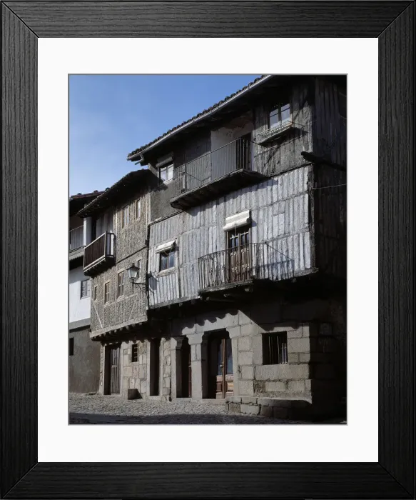 Framed Print : Street of La Alberca (Salamanca), and a house facade Framed Print : Street of La Alberca (Salamanca), and a house facade