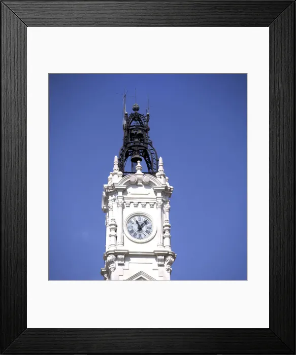Framed Print : City Hall of Valencia, clock detail Framed Print : City Hall of Valencia, clock detail