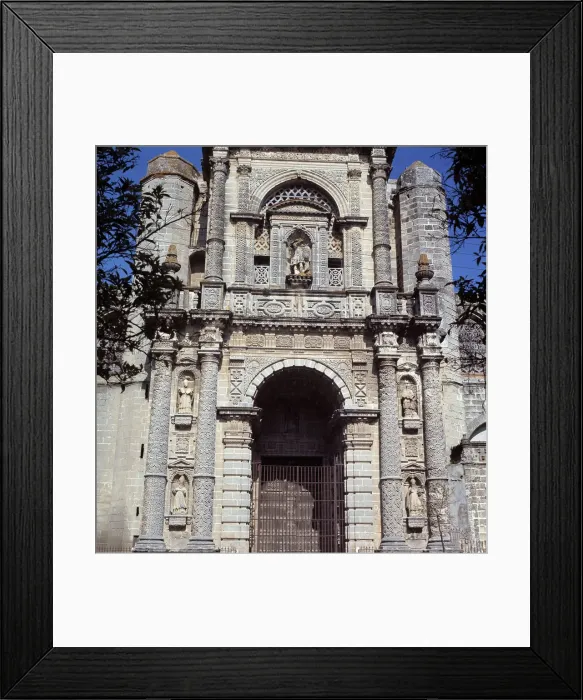 Framed Print : Detail of the facade of the Church of San Miguel in Jerez de la Frontera (Cadiz) Framed Print : Detail of the facade of the Church of San Miguel in Jerez de la Frontera (Cadiz)
