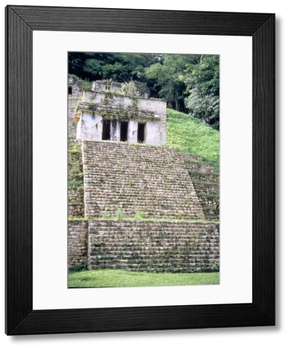 Framed Print : Detail of the staircase and top wall of the pyramid of the Mayan ruins of Bonampak Framed Print : Detail of the staircase and top wall of the pyramid of the Mayan ruins of Bonampak