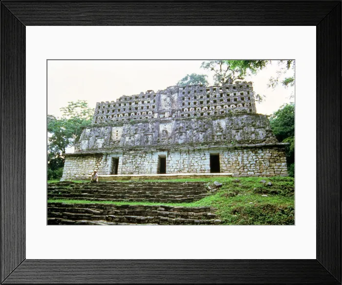 Framed Print : View of Temple No. 33, known as Temple of the bird and the jaguar in the Mayan ruins of Yaxchilan Framed Print : View of Temple No. 33, known as Temple of the bird and the jaguar in the Mayan ruins of Yaxchilan