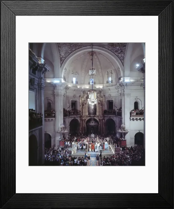 Framed Print : Mistery of Elche, drama represented from the Middle Ages in the Basilica of Saint Mary in Elche