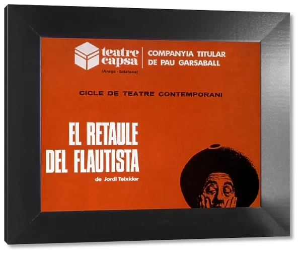 The Flutist altarpiece by Jordi Teixido. Program of the work premiered at the Teatro Capsa