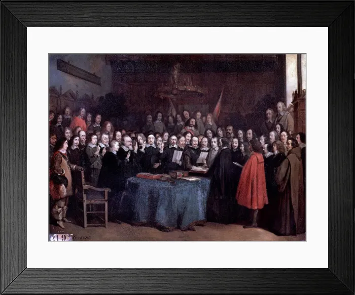 Framed Print : Treaty of Münster (1648), Preliminary of the Peace of Westphalia, which ended Framed Print : Treaty of Münster (1648), Preliminary of the Peace of Westphalia, which ended