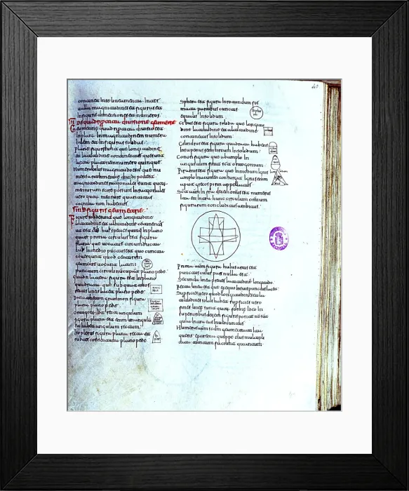 Framed Print : Page of St. Isidores Etymologies Framed Print : Page of St. Isidores Etymologies