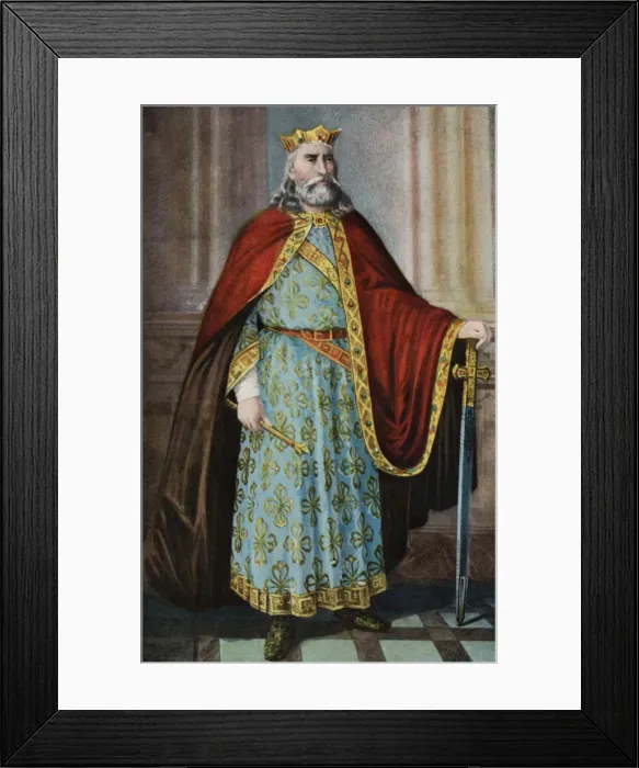 Framed Print : Don Mauregatus (? -789), King of Asturias, natural son of Alfonso I, the Catholic Framed Print : Don Mauregatus (? -789), King of Asturias, natural son of Alfonso I, the Catholic