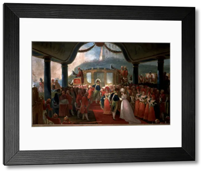 Framed Print : Arrival in Brazil of Maria Leopoldina of Austria, first Empress of Brazil Framed Print : Arrival in Brazil of Maria Leopoldina of Austria, first Empress of Brazil