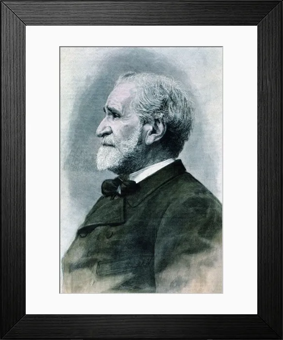 Framed Print : Giuseppe Verdi (1813-1901), Italian composer, engraving 1893 Framed Print : Giuseppe Verdi (1813-1901), Italian composer, engraving 1893