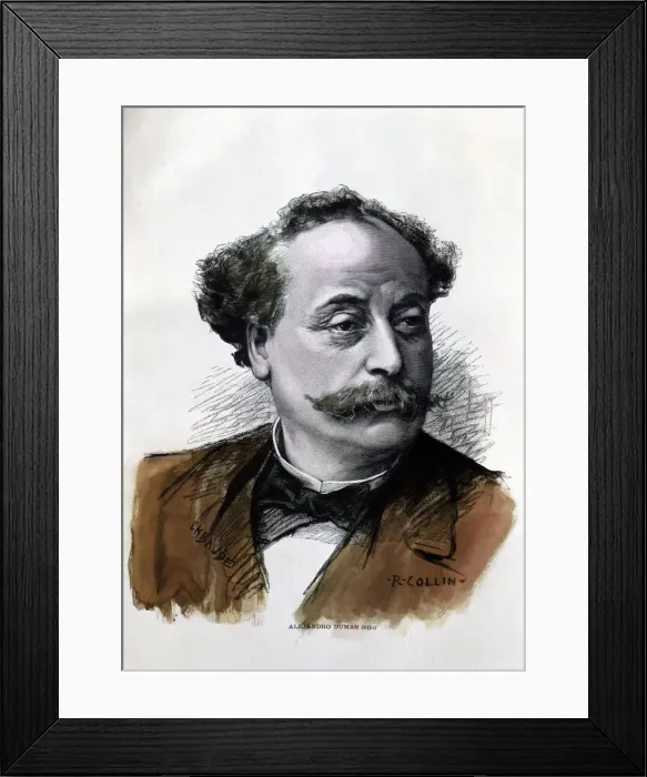 Framed Print : Alexandre Dumas (son) (1824-1896), French writer, 1895 engraving Framed Print : Alexandre Dumas (son) (1824-1896), French writer, 1895 engraving