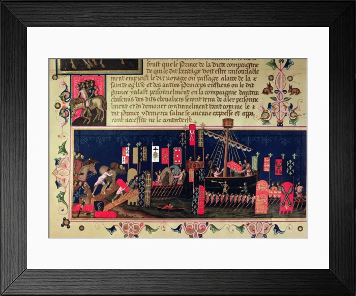 Framed Print : Standards for gentlemen who go to the Crusade, Miniature in the Order of the Holy Spirit Framed Print : Standards for gentlemen who go to the Crusade, Miniature in the Order of the Holy Spirit
