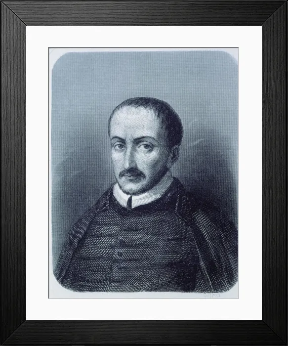 Framed Print : Augustin Moreto (1618-1669), Spanish writer and an Italian priest, 1870 engraving Framed Print : Augustin Moreto (1618-1669), Spanish writer and an Italian priest, 1870 engraving