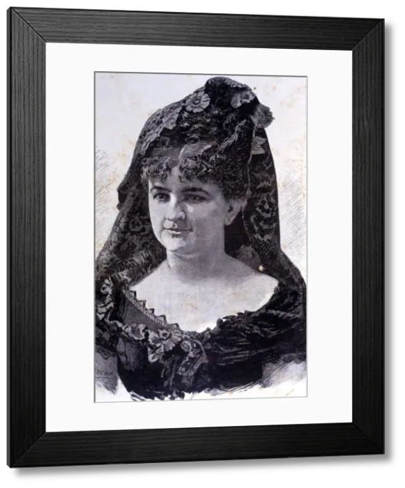 Framed Print : Emilia Pardo Bazan (1851-1921), Galician writer at the age of 30 years, engraving Framed Print : Emilia Pardo Bazan (1851-1921), Galician writer at the age of 30 years, engraving
