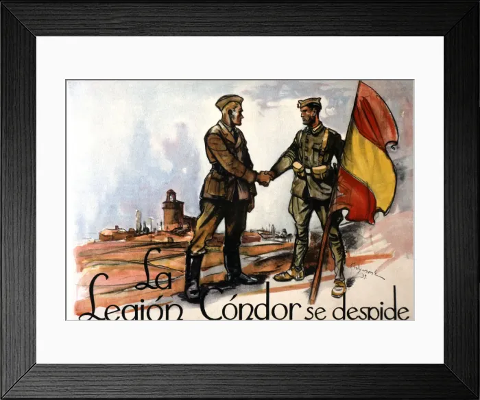 Framed Print : Cover of an album released in memory of the farewell to the Condor Legion, who returned Framed Print : Cover of an album released in memory of the farewell to the Condor Legion, who returned