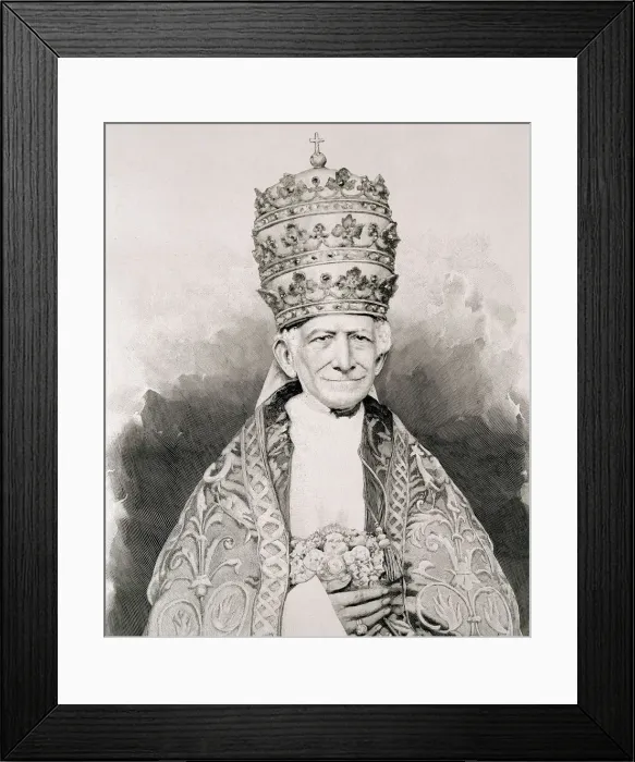 Framed Print : Leon XIII, Vincenzo Gioacchino Pecci (1810-1903), pope from 1878-1903, engraving Framed Print : Leon XIII, Vincenzo Gioacchino Pecci (1810-1903), pope from 1878-1903, engraving