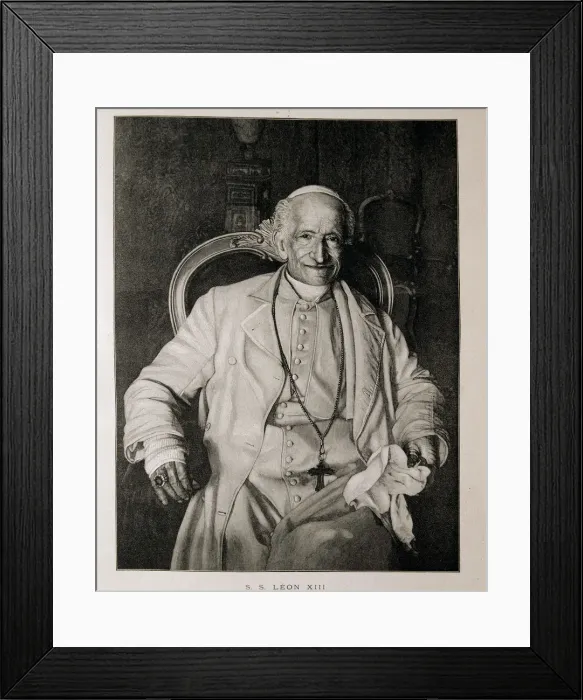Framed Print : Leon XIII, Vincenzo Gioacchino Pecci (1810-1903), pope from 1878-1903, engraving Framed Print : Leon XIII, Vincenzo Gioacchino Pecci (1810-1903), pope from 1878-1903, engraving