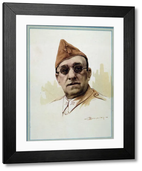 Framed Print : Jose Moscardo (1878-1956), Spanish military, lithography Framed Print : Jose Moscardo (1878-1956), Spanish military, lithography