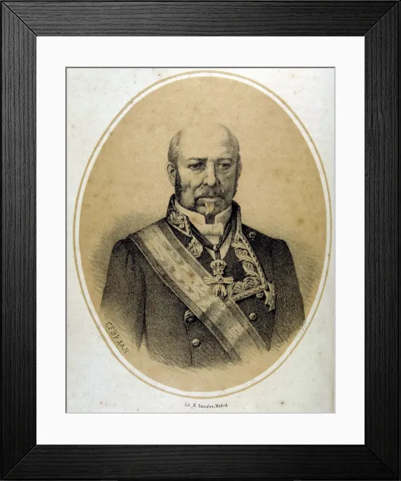Framed Print : Ramon Maria Narvaez (1800-1868), Spanish politician and military