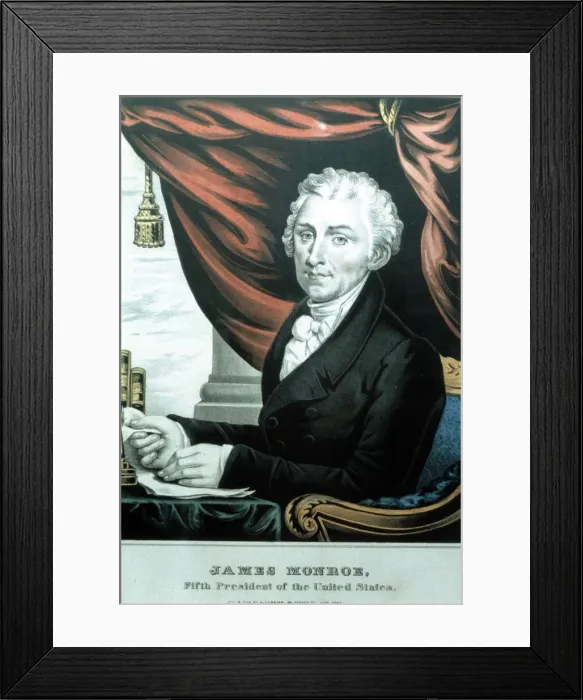 Framed Print : James Monroe (1758-1831), American politician, fifth president of the United States Framed Print : James Monroe (1758-1831), American politician, fifth president of the United States