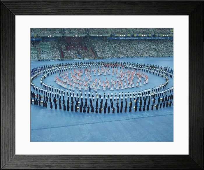Framed Print : Sevillana dancers and music bands in the opening ceremony of the 1992 Barcelona Olympic Games Framed Print : Sevillana dancers and music bands in the opening ceremony of the 1992 Barcelona Olympic Games