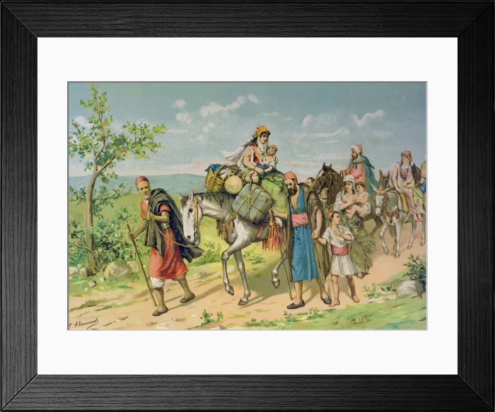 Framed Print : Expulsion of the Moors by decree of King Philip III during years 1609 and 1610, drawing Framed Print : Expulsion of the Moors by decree of King Philip III during years 1609 and 1610, drawing