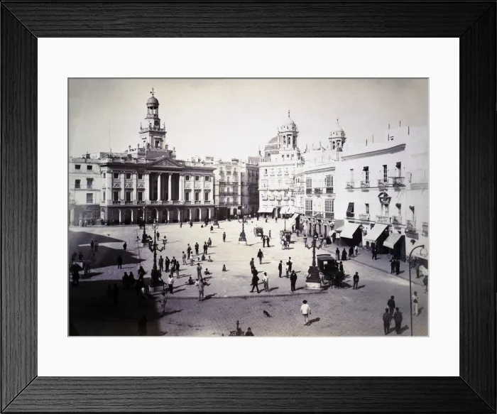 Framed Print : View of Cadiz with the Town Hall in 1895 Framed Print : View of Cadiz with the Town Hall in 1895
