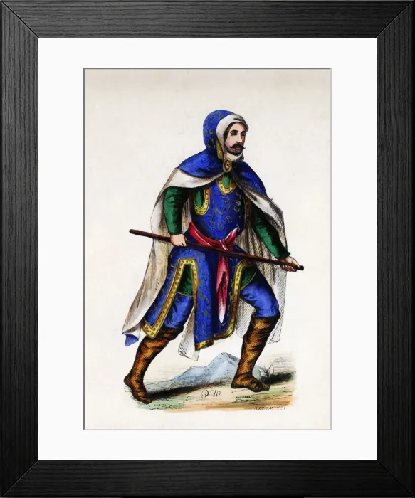 Framed Print : Military Costume of the Lower Rhine, sheet copied from the paintings in the gallery Framed Print : Military Costume of the Lower Rhine, sheet copied from the paintings in the gallery