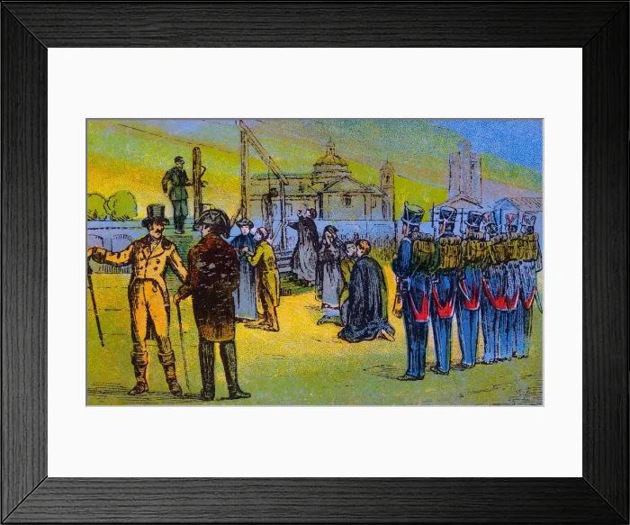 Framed Print : Execution in Barcelona of father Joan Gallifa and his companions in 1809 during Framed Print : Execution in Barcelona of father Joan Gallifa and his companions in 1809 during