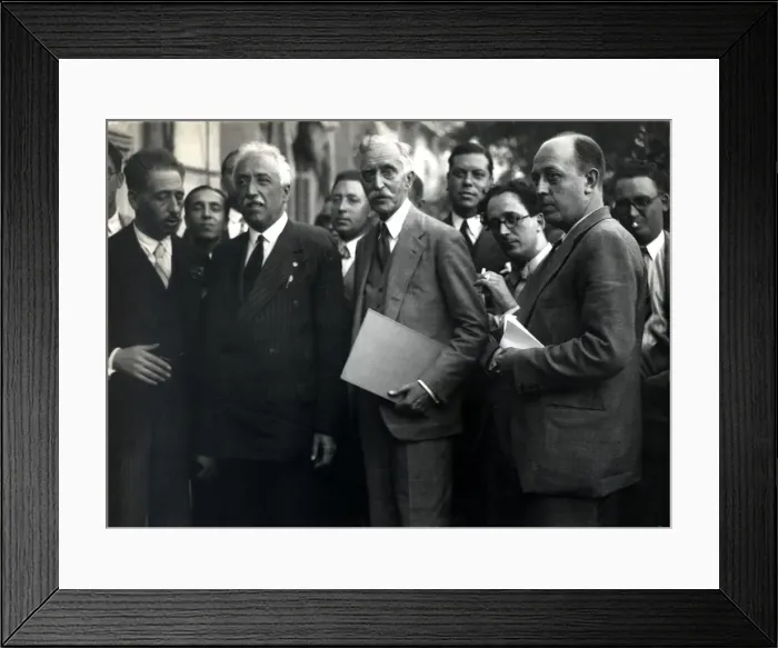 Framed Print : Francesc Macia, president of the Generalitat de Catalonia, with Manuel Azana Framed Print : Francesc Macia, president of the Generalitat de Catalonia, with Manuel Azana