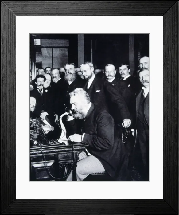 Framed Print : Alexander Graham Bell (USA, 1847-1922), engineer Framed Print : Alexander Graham Bell (USA, 1847-1922), engineer