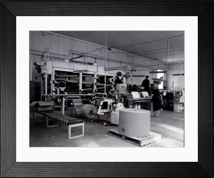 Framed Print : Machine for the header and making of wooden boxes for matches, 1940 Framed Print : Machine for the header and making of wooden boxes for matches, 1940