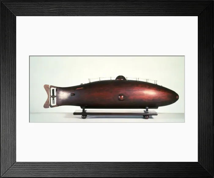 Framed Print : The Ictineo, submarine made by Narcis Monturiol Framed Print : The Ictineo, submarine made by Narcis Monturiol