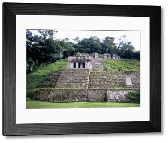 Framed Print : View of a pyramid at the Mayan ruins of Bonampak Framed Print : View of a pyramid at the Mayan ruins of Bonampak