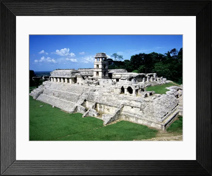 Framed Print : Overview of The Palace, Mayan ruins from 7th-8th century, in the state of Chiapas Framed Print : Overview of The Palace, Mayan ruins from 7th-8th century, in the state of Chiapas