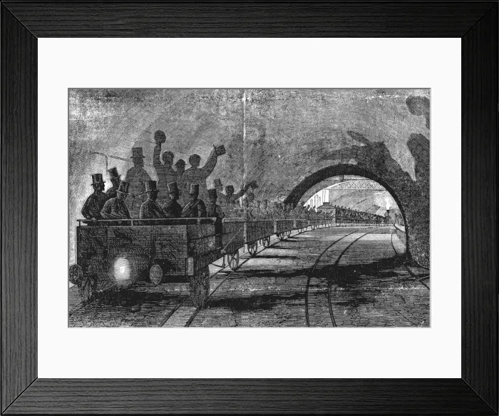 Framed Print : London Underground Railroad. Scene from the 1868 inauguration Framed Print : London Underground Railroad. Scene from the 1868 inauguration