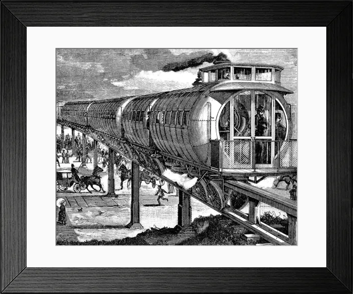 Framed Print : Draft of a new underground railway in Vienna in 1887, engraving of the time Framed Print : Draft of a new underground railway in Vienna in 1887, engraving of the time