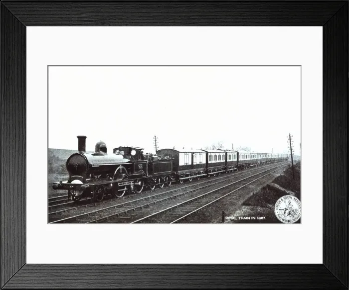 Framed Print : Royal Train of Rail Way Company. London & North Western circulating in 1887 Framed Print : Royal Train of Rail Way Company. London & North Western circulating in 1887