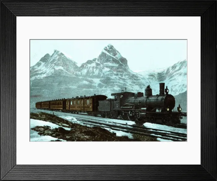 Framed Print : Swiss steam train through the Gotthard, 1910 Framed Print : Swiss steam train through the Gotthard, 1910