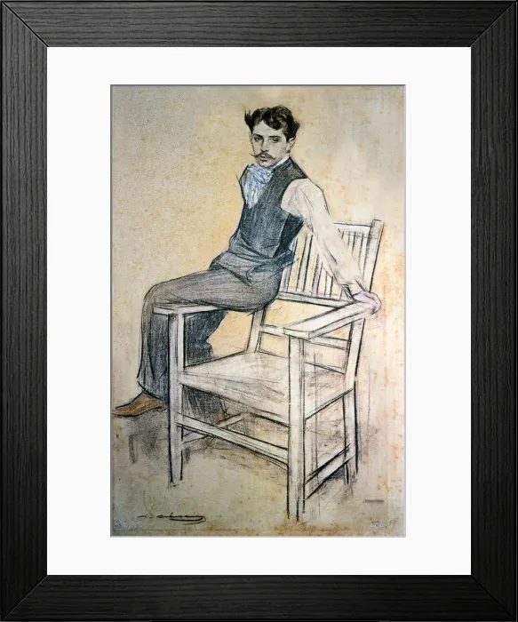 Framed Print : Portrait of Eduardo Marquina y Angulo (1879 - 1946) Framed Print : Portrait of Eduardo Marquina y Angulo (1879 - 1946)
