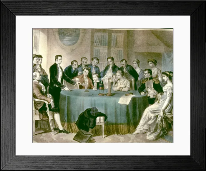 Framed Print : Volta presents his experiments to the First Consul Napoleon I Alessandro Volta Earl of Volta Framed Print : Volta presents his experiments to the First Consul Napoleon I Alessandro Volta Earl of Volta