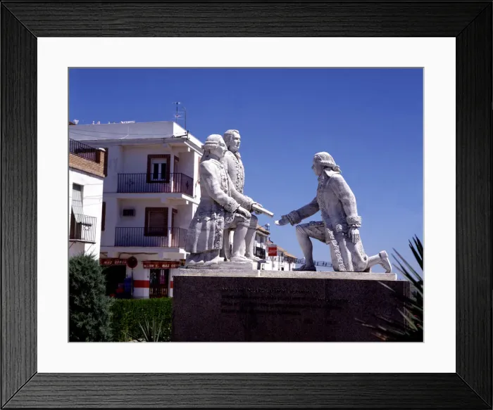 Framed Print : Monument to remember the repopulated of this lands dedicated to Carlos III (1716-1788) Framed Print : Monument to remember the repopulated of this lands dedicated to Carlos III (1716-1788)