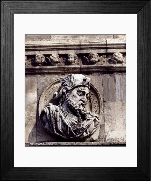 Framed Print : Medallion of the facade of the Convent of San Marcos de Leon Beltran de la Cueva Framed Print : Medallion of the facade of the Convent of San Marcos de Leon Beltran de la Cueva