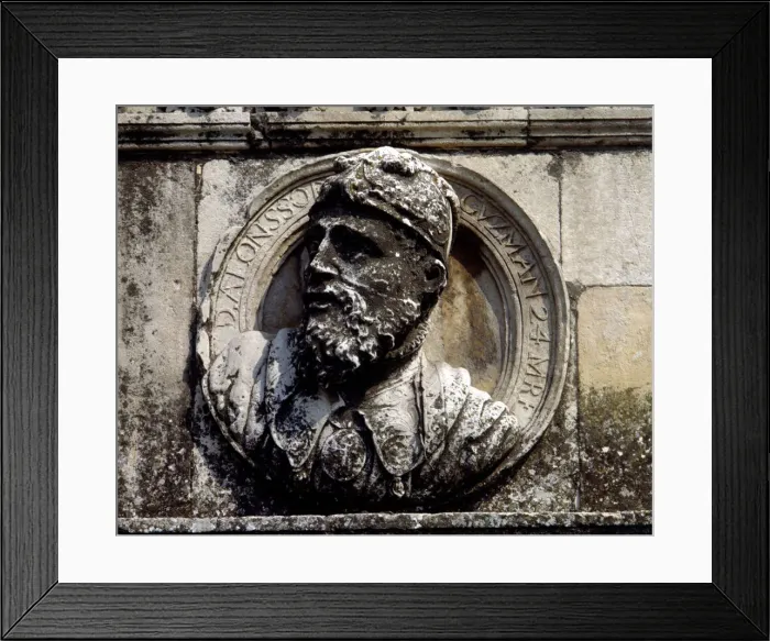 Framed Print : Medallion of the facade of the Convent of San Marcos of Leon with Alfonso Perez de Guzman Framed Print : Medallion of the facade of the Convent of San Marcos of Leon with Alfonso Perez de Guzman