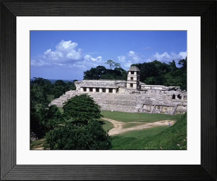 Framed Print : View of The Palace in the Mayan ruins of Palenque Framed Print : View of The Palace in the Mayan ruins of Palenque