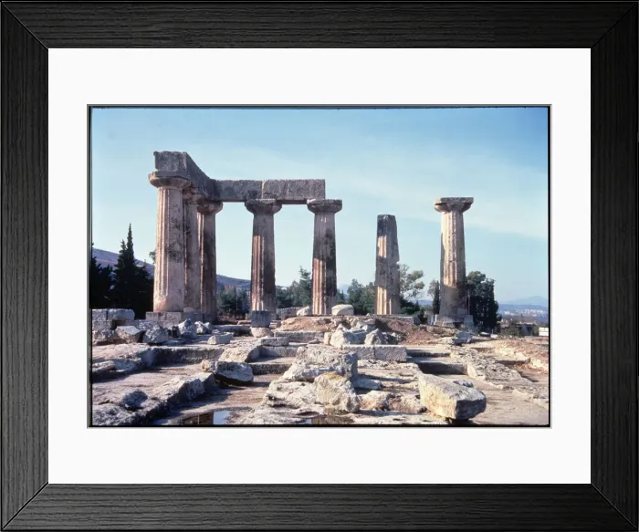 Framed Print : Decumanus Road in the ruins of Corinth