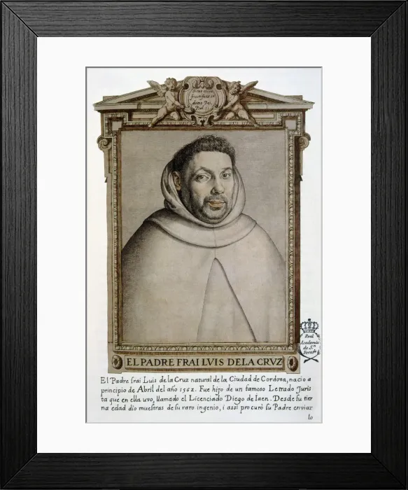 Framed Print : Fray Luis de la Cruz (1562 - ), Spanish religious, facsimile drawing Framed Print : Fray Luis de la Cruz (1562 - ), Spanish religious, facsimile drawing
